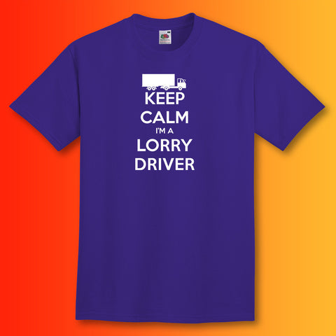 Keep Calm I'm a Lorry Driver T-Shirt Purple