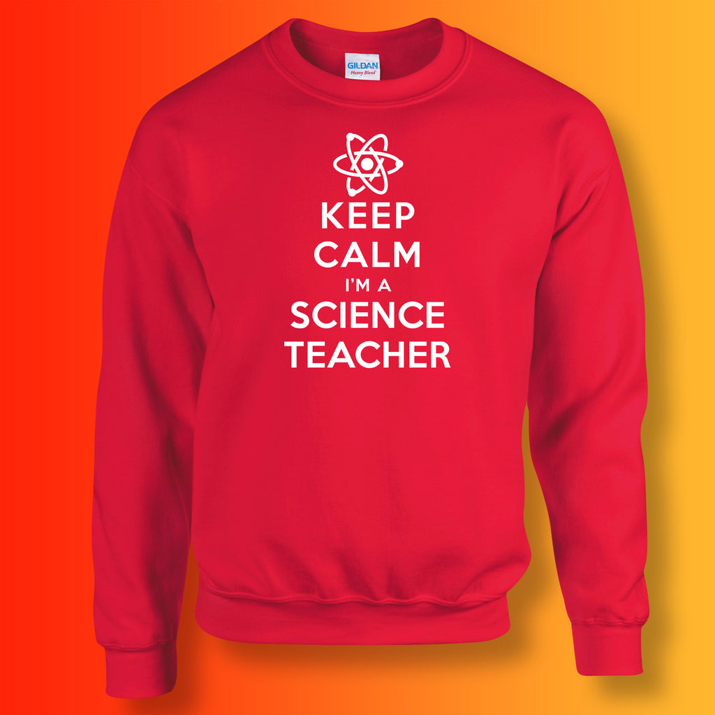 Keep Calm I'm a Science Teacher Unisex Sweater Red