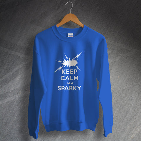 Electrician Sweatshirt Keep Calm I'm a Sparky Flash