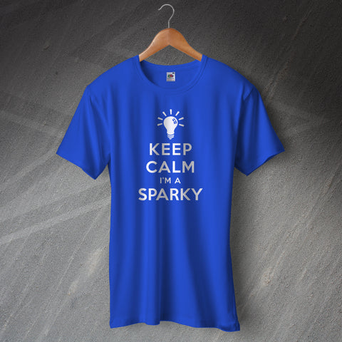 Electrician T-Shirt Keep Calm I'm a Sparky Light Bulb