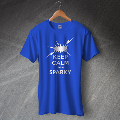 Electrician T-Shirt Keep Calm I'm a Sparky Flash