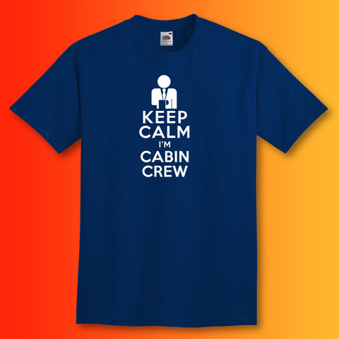 Keep Calm I'm Cabin Crew T-Shirt Navy