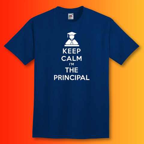 Keep Calm I'm the Principal T-Shirt Navy