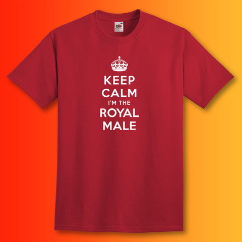 Keep Calm I'm the Royal Male T-Shirt Brick Red