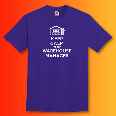 Keep Calm I'm the Warehouse Manager T-Shirt Purple