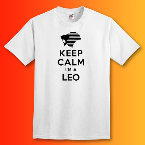 Keep Calm I'm a Leo T-Shirt White