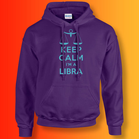 Keep Calm I'm a Libra Hoodie Purple