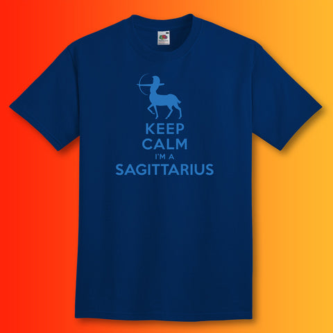 Keep Calm I'm a Sagittarius T-Shirt Navy
