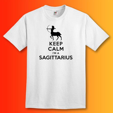 Keep Calm I'm a Sagittarius T-Shirt White