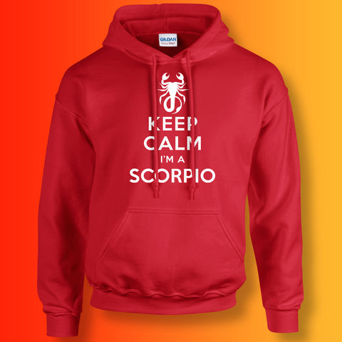 Keep Calm I'm a Scorpio Hoodie Red