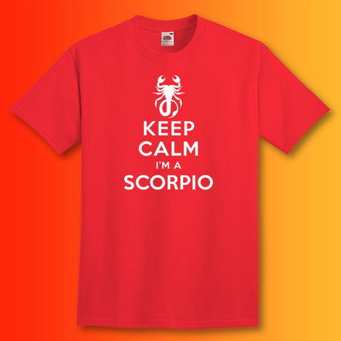Keep Calm I'm a Scorpio T-Shirt Red