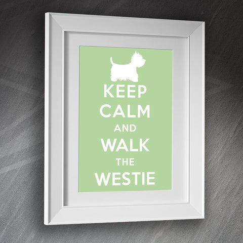 Keep Calm and Walk The Westie Framed Print
