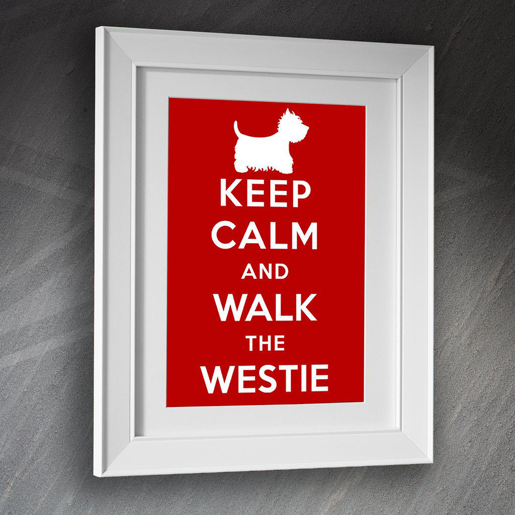 Keep Calm and Walk The Westie Framed Print