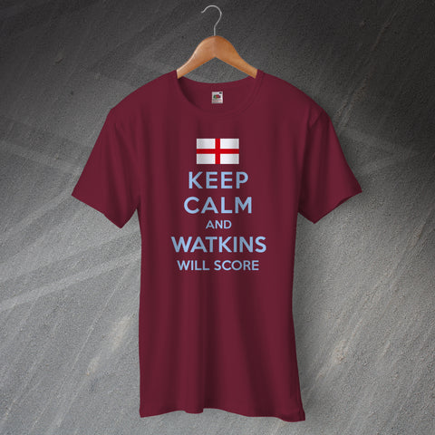Watkins Football T-Shirt Keep Calm and Watkins Will Score