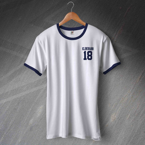 Tottenham Football Shirt Embroidered Ringer Klinsmann 18