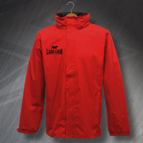 Personalised It's a Way of Life Embroidered Waterproof Jacket with any Dog Breed Name & Graphic