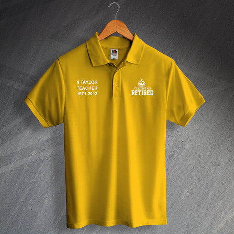 Personalised Teacher Polo Shirt