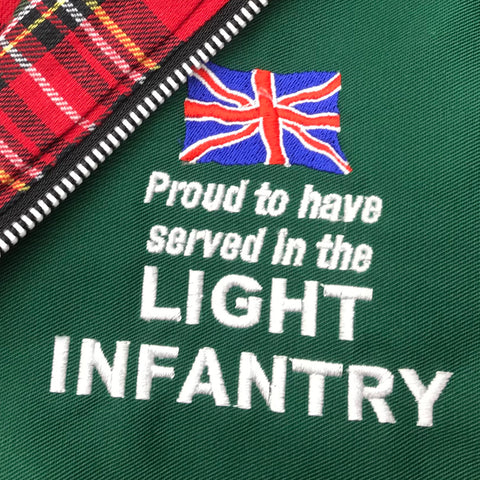 Proud to Have Served in The Light Infantry Harrington Jacket