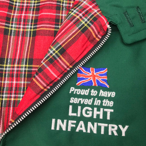 Proud to Have Served in The Light Infantry Harrington Jacket