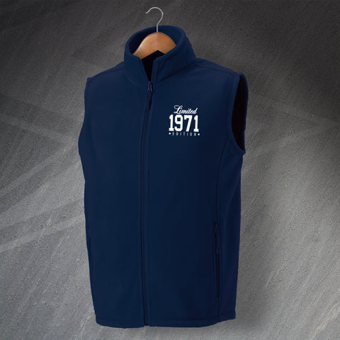 1971 Fleece Gilet Embroidered Limited 1971 Edition