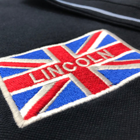 Lincoln Football Polo Shirt Embroidered Contrast Union Jack