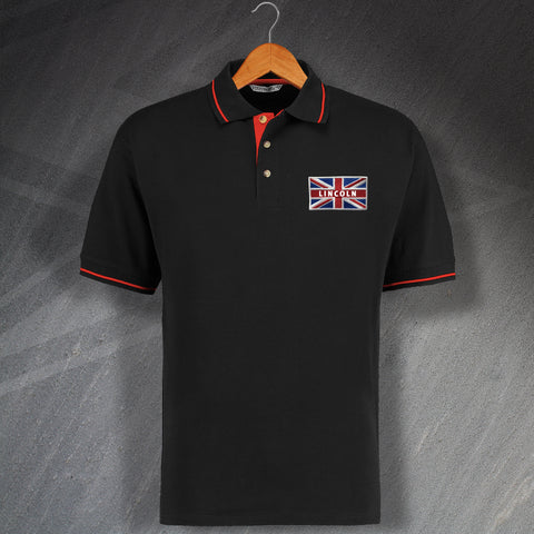 Lincoln Polo Shirt Embroidered Contrast Union Jack
