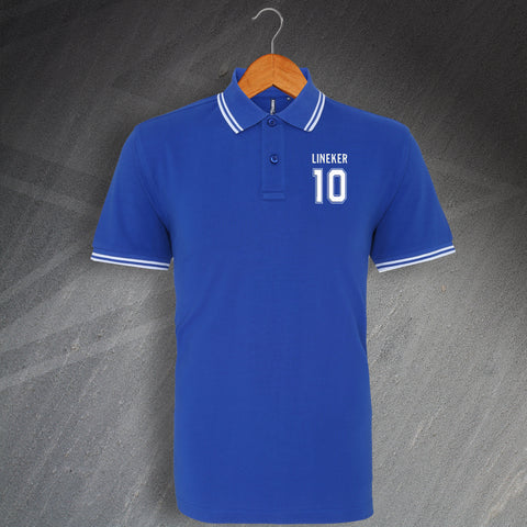 Lineker 10 Embroidered Tipped Polo Shirt