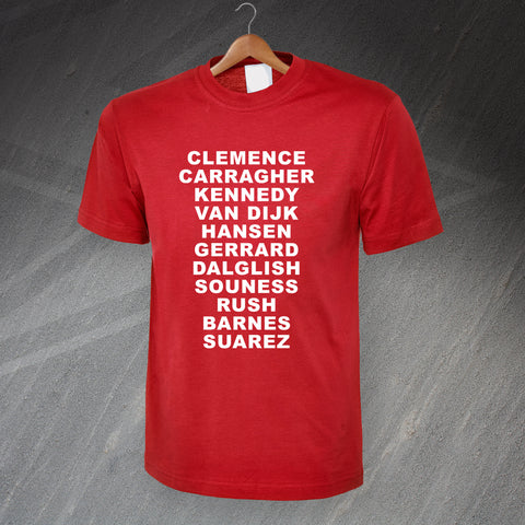 Liverpool Dream Team Shirt Personalised with Your 11 Players