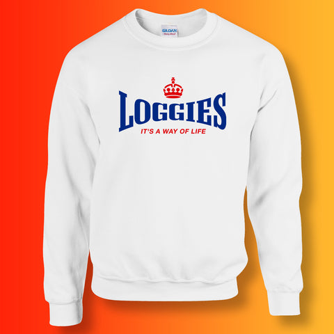 Loggies Sweater with It's a Way of Life Design White