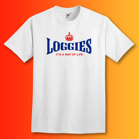 Loggies T-Shirt with It's a Way of Life Design White