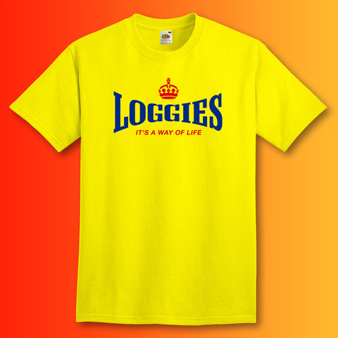 Loggies T-Shirt with It's a Way of Life Design Yellow