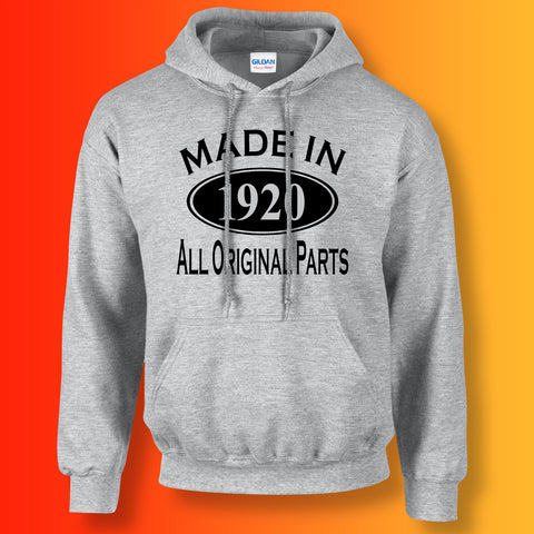 Made In 1920 Hoodie Heather Grey