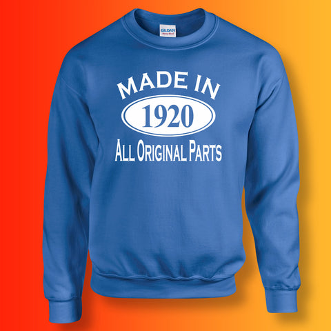 Made In 1920 All Original Parts Sweater Royal Blue