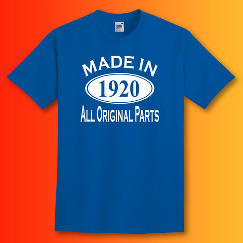 Made In 1920 T-Shirt Royal Blue