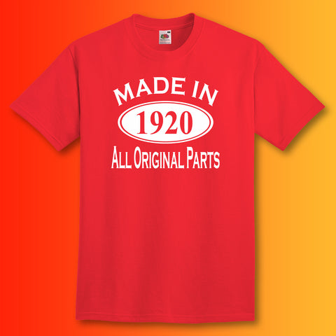 Made In 1920 T-Shirt Red