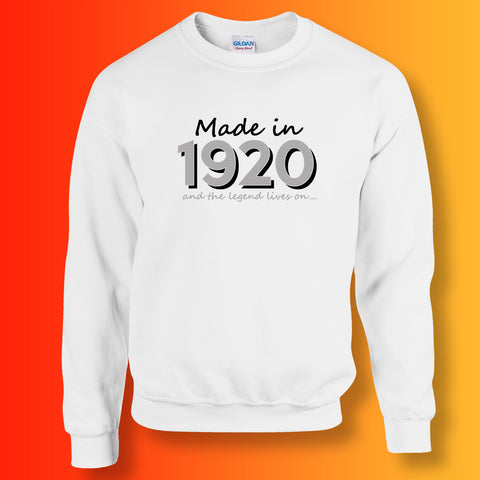 Made In 1920 and The Legend Lives On Sweater White