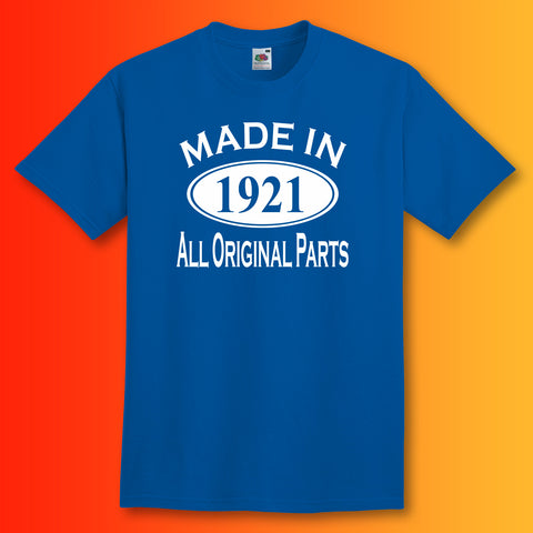 Made In 1921 T-Shirt Royal Blue