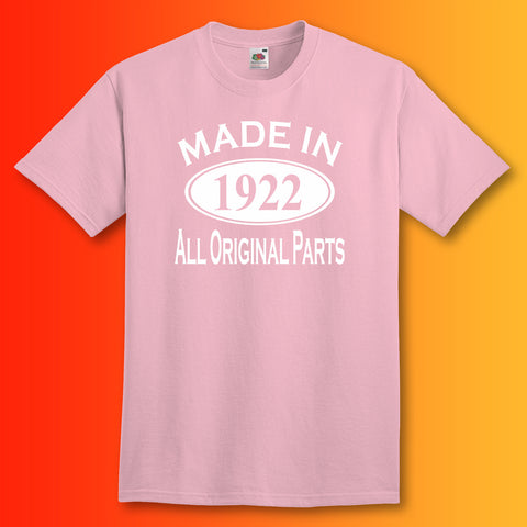Made In 1922 T-Shirt Light Pink