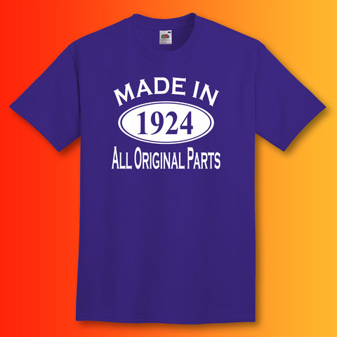 Made In 1924 T-Shirt Purple