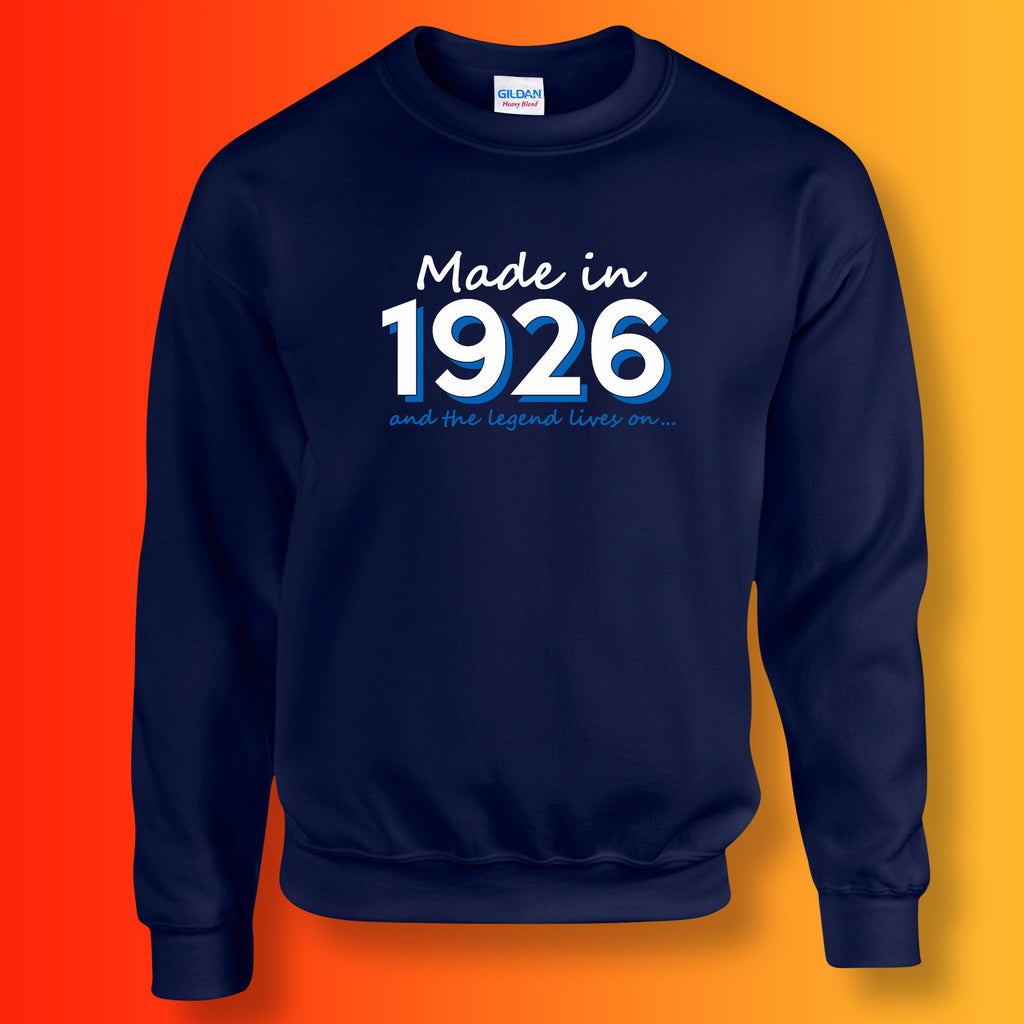 Made In 1926 and The Legend Lives On Sweater Navy