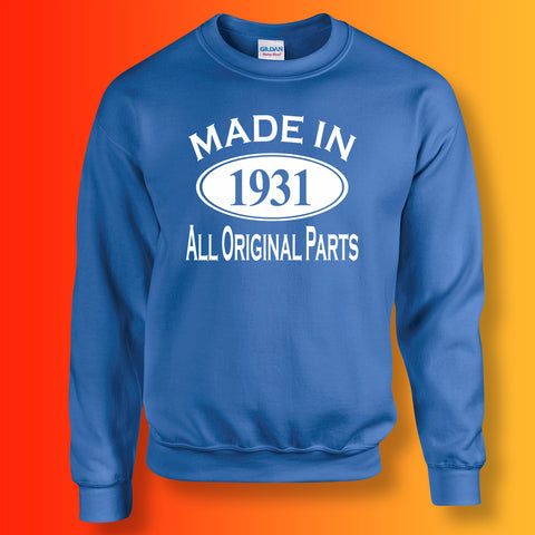 Made In 1931 All Original Parts Sweater Royal Blue