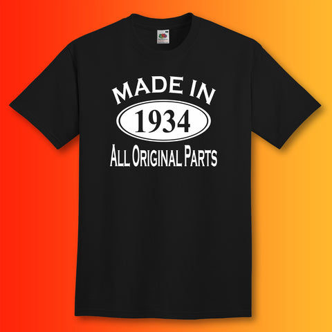 Made In 1934 T-Shirt Black