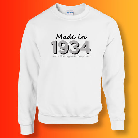 Made In 1934 and The Legend Lives On Sweater White