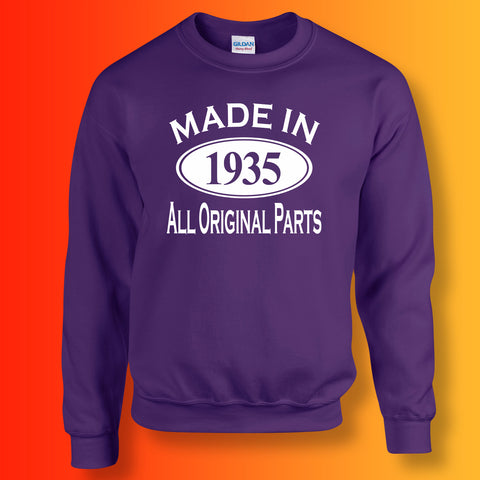 Made In 1935 All Original Parts Sweater Purple