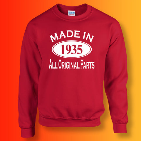 Made In 1935 All Original Parts Sweater Red