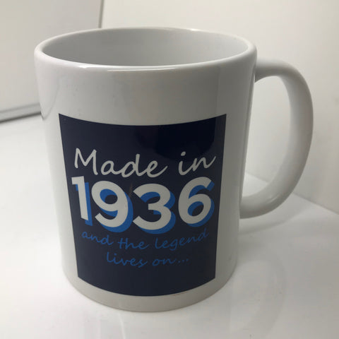 Made In 1936 and The Legend Lives On Mug