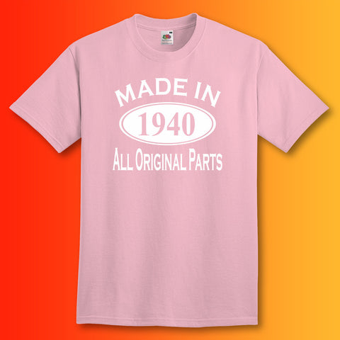 Made In 1940 T-Shirt Light Pink