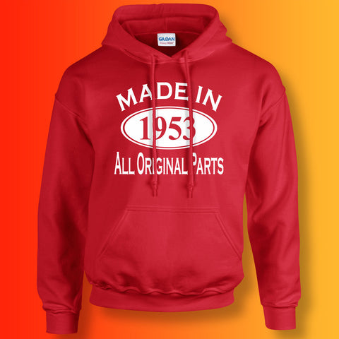 Made In 1953 Hoodie Red