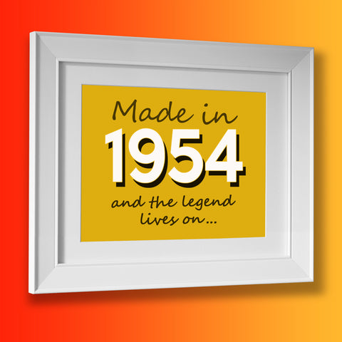 Made In 1954 and The Legend Lives On Framed Print Sunflower
