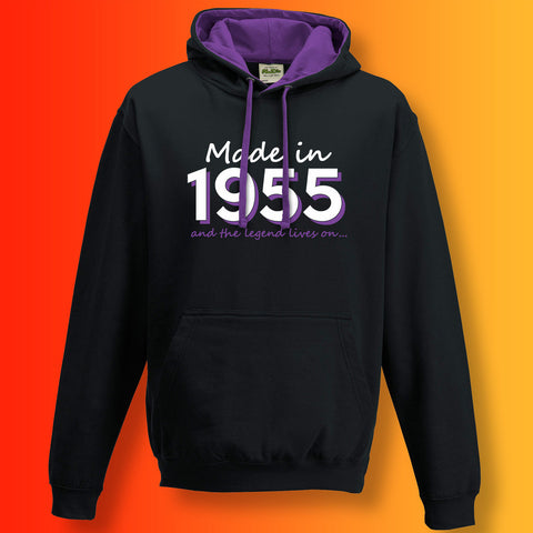 Personalised The Legend Lives On Contrast Hoodie